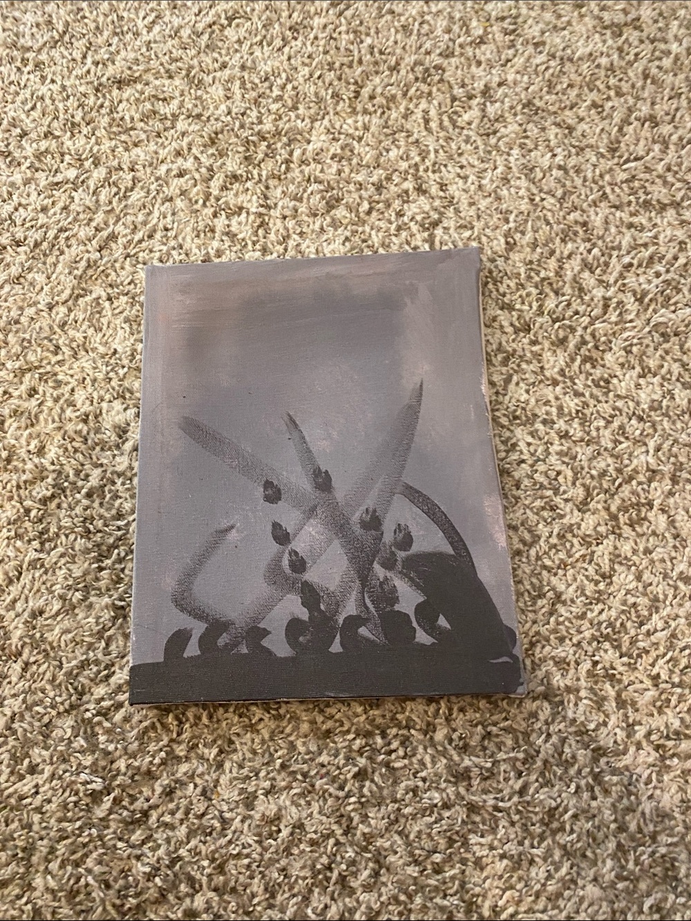 Abstract Black and Gray Home Art Painting